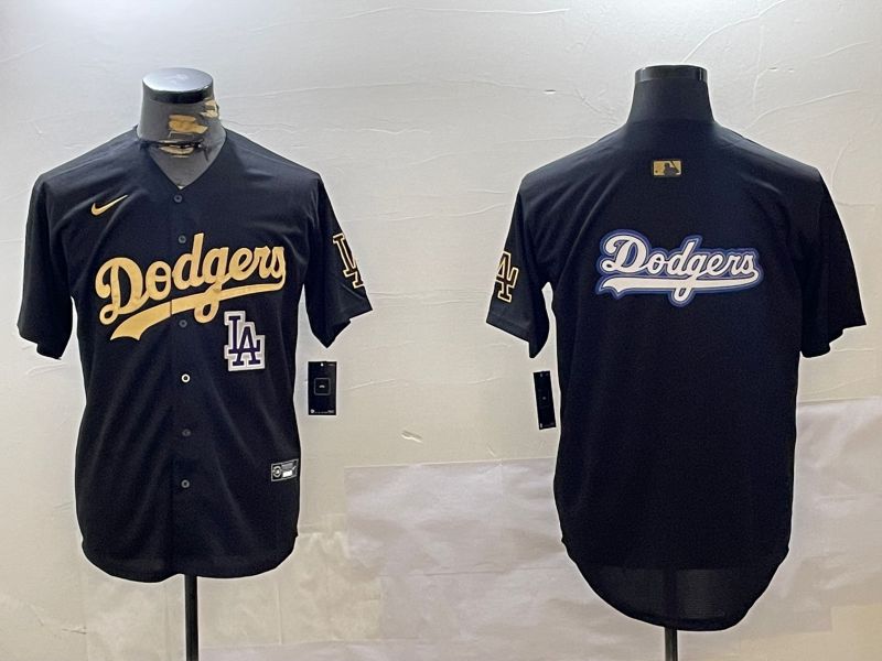 Men Los Angeles Dodgers Blank Black Game 2024 Nike MLB Jersey style 12055